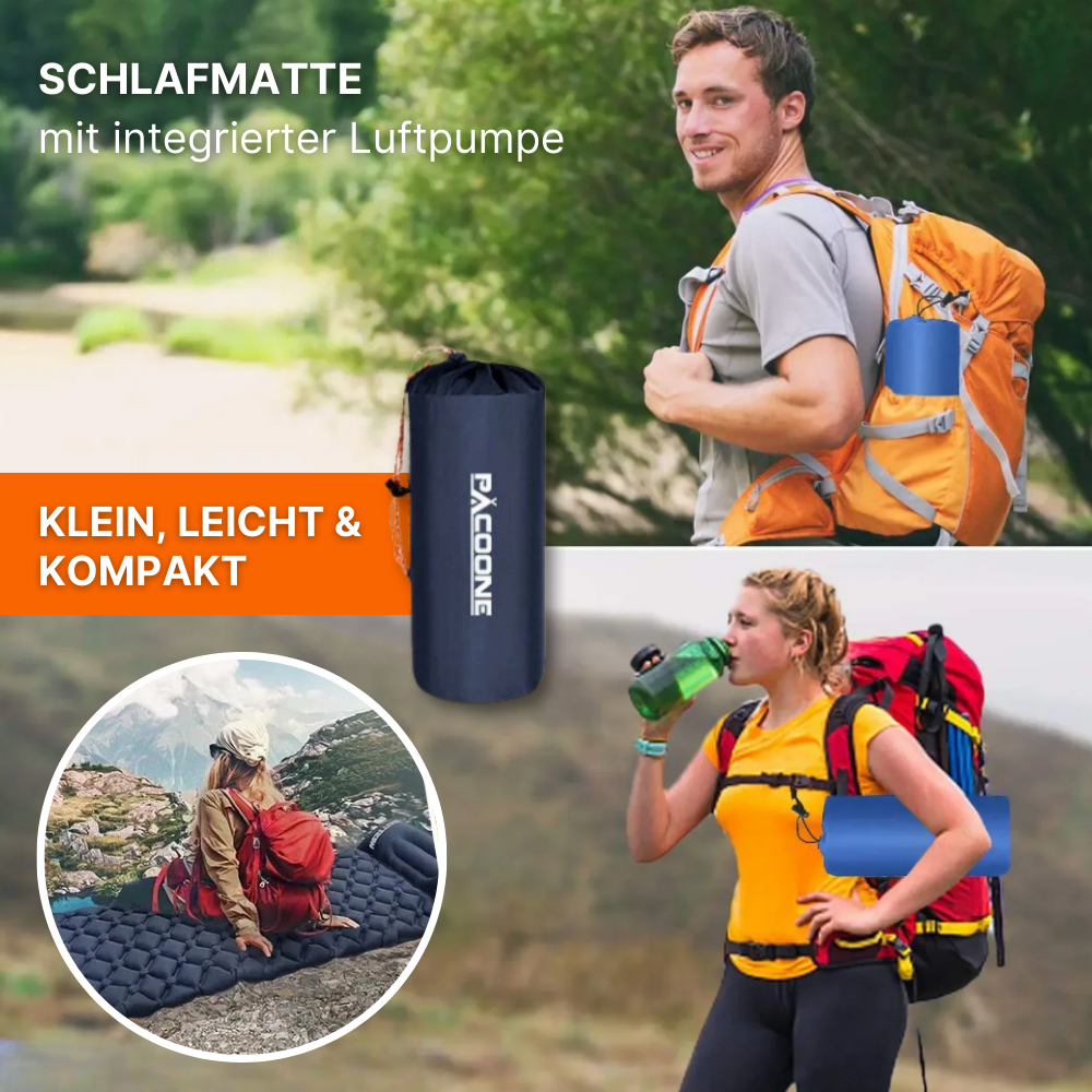 Ultraleichte Outdoor-Schlafmatte mit integrierter Luftpumpe - Komfortabel schlafen, überall und jederzeit