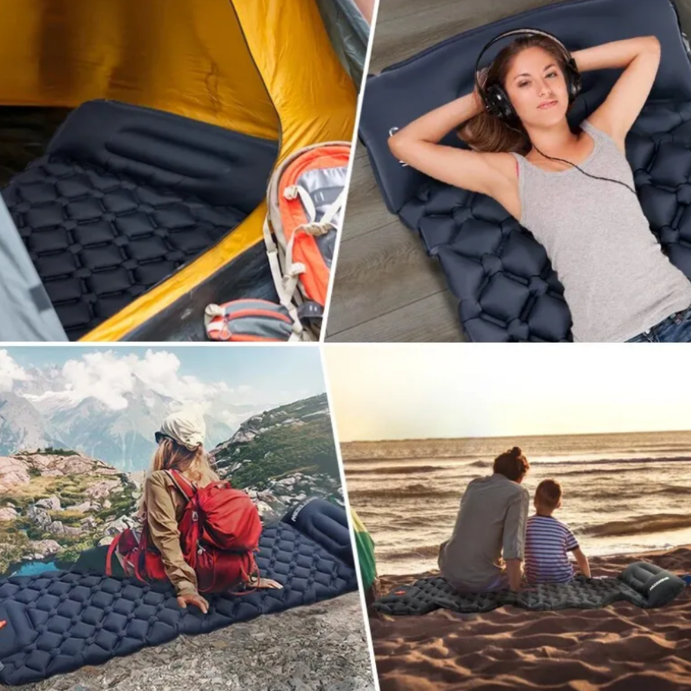 Ultraleichte Outdoor-Schlafmatte mit integrierter Luftpumpe - Komfortabel schlafen, überall und jederzeit
