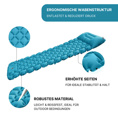 Ultraleichte Outdoor-Schlafmatte mit integrierter Luftpumpe - Komfortabel schlafen, überall und jederzeit