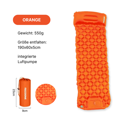 Ultraleichte Outdoor-Schlafmatte mit integrierter Luftpumpe - Komfortabel schlafen, überall und jederzeit