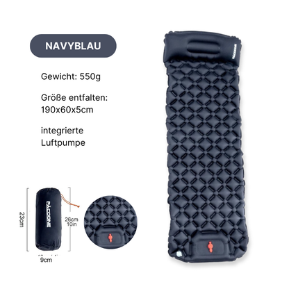 Ultraleichte Outdoor-Schlafmatte mit integrierter Luftpumpe - Komfortabel schlafen, überall und jederzeit