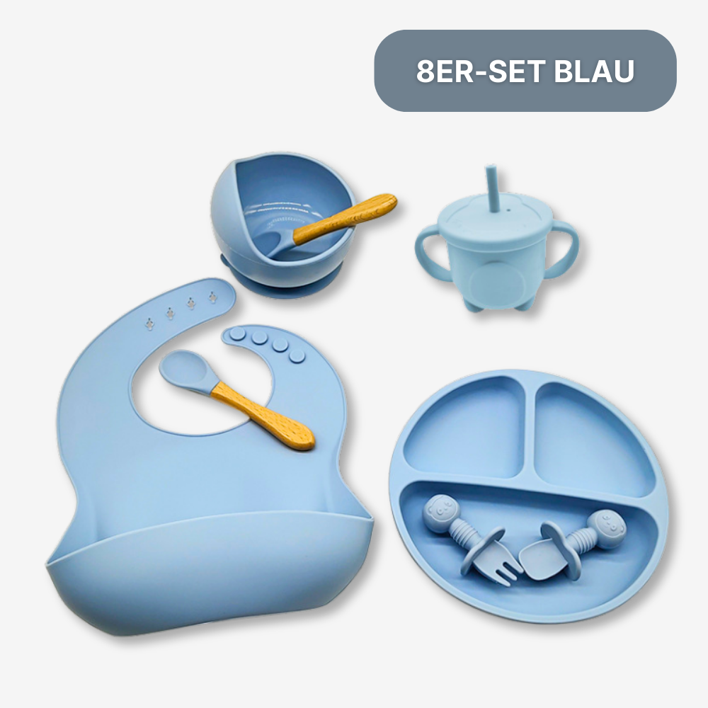 Silikon-Essgeschirr mit Saugnapf – für ein stressfreies und sauberes Essvergnügen für Kinder!