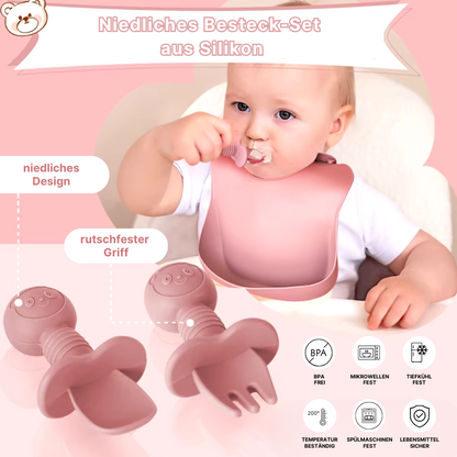 Silikon-Essgeschirr mit Saugnapf – für ein stressfreies und sauberes Essvergnügen für Kinder!